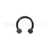 Circulair barbell zwart 1.2 mm 8 mm