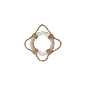 Deco reddingsboei hout 14,5x14,5x2,5cm