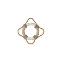 Deco reddingsboei hout 14,5x14,5x2,5cm