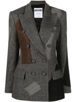 Moschino blazer croisé à design patchwork - Gris