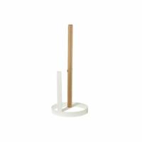 Houder voor keukenpapier DKD Home Decor 13 x 13 x 31,5 cm Natuurlijk Metaal Wit Pijnboom - thumbnail