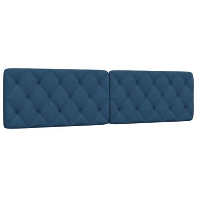 Hoofdbordkussen 200 cm stof blauw