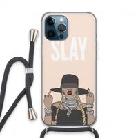 Slay All Day: iPhone 13 Pro Max Transparant Hoesje met koord