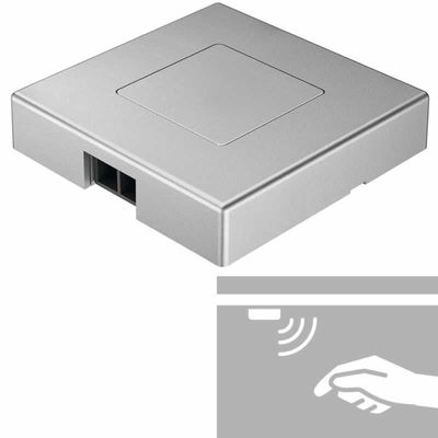 Sensorschakelaar contactloos opbouw vierkant Loox Hafele excl aansluitsnoer 40x40mm zilverkleurig