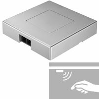 Sensorschakelaar contactloos opbouw vierkant Loox Hafele excl aansluitsnoer 40x40mm zilverkleurig