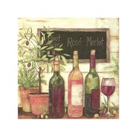 20x Gekleurde 3-laags servetten wijn/olijven 33 x 33 cm