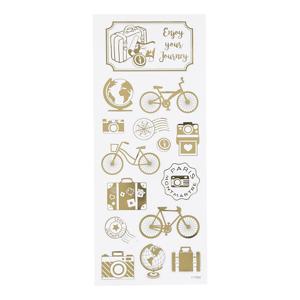 Creativ Company Stickers goud om de wereld, 1 vel