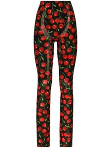 Dolce & Gabbana legging imprimé à taille haute - Noir