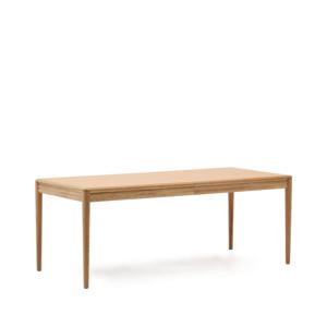 Kave Home Uitschuifbare Eettafel Lenon Eikenhout, 200-280 x 90cm - Naturel