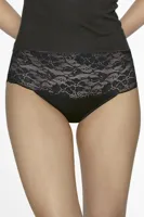 Dames taille slip kant - Biologisch katoen - Katoenen kanten dames onderbroek - ondergoed