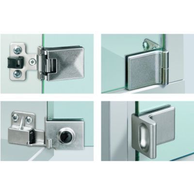 Scharnier tbv glazen deur ET 5150 mat verz.