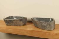 Flussstein Waschbecken SatzRL060302AB, 50x33x15 cm