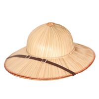 Tropenhelm - safari helmhoed - bamboe - volwassenen - verkleed hoeden   -