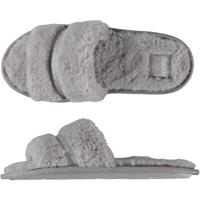 Apollo huisslippers/instapsloffen/pantoffels - dames - imitatiebont - grijs - maat 37-38 Apollo huisslippers/instapsloffen/pantoffels - dames - imitatiebont - grijs - maat 37-38