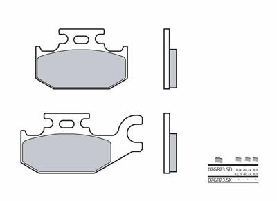 BREMBO Remblokken, voor de moto, Off Road Gesinterd Metaal 07GR73SD