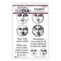 Ranger Ink Ranger • dina wakley media cling stamps vintage moon faces