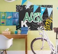 Gepersonaliseerde graffiti poster met naam