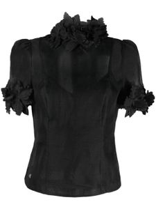 ZIMMERMANN blouse Luminosity Liftoff à ornements de fleurs - Noir