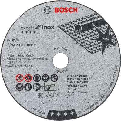 Bosch Doorslijpschijf Expert voor Inox, Ø 76mm, voor haakse minislijper