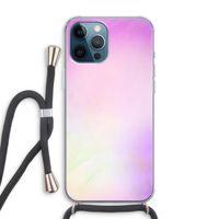Flow mist pastel: iPhone 12 Pro Max Transparant Hoesje met koord