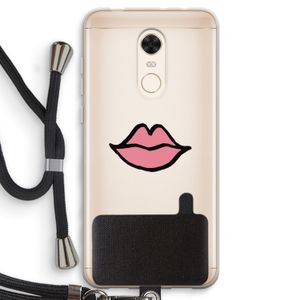 Kusje: Xiaomi Redmi 5 Transparant Hoesje met koord