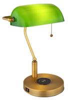 Globo BureaulampAntique met draadloze lader - 2491W