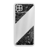 Zwart marmer: Samsung Galaxy A22 4G Transparant Hoesje