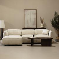 Chaise Longue Bank Lyon 3-zits Links Beige - Giga Meubel - thumbnail