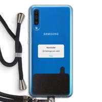 Reminder: Samsung Galaxy A50 Transparant Hoesje met koord