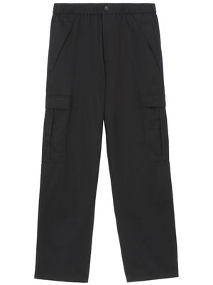 Burberry pantalon en coton à poches cargo - Noir