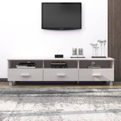 Tv-meubel HAMAR 158x40x40 cm massief grenenhout wit