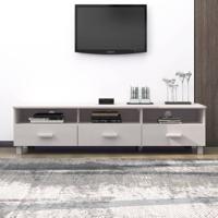 Tv-meubel HAMAR 158x40x40 cm massief grenenhout wit