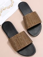Strass Stof Toevlucht Slippers - thumbnail