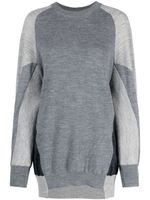 Stella McCartney pull colour block oversize - Gris - thumbnail