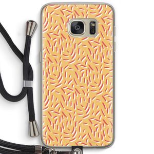 Camouflage: Samsung Galaxy S7 Transparant Hoesje met koord