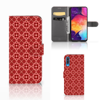 Samsung Galaxy A50 Telefoon Hoesje Batik Rood - thumbnail