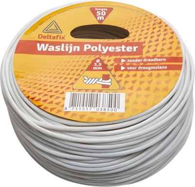 Poly.waslijn droogmolen wit - Deltafix