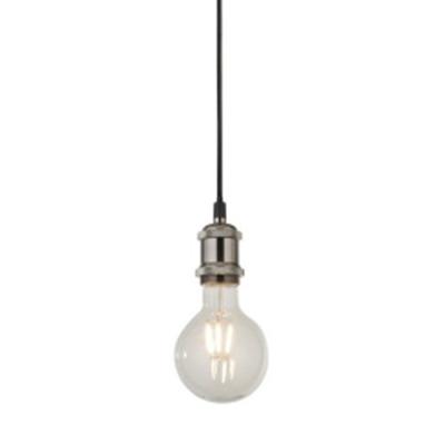 Searchlight Landelijke pendelSuspi nikkel met zwart - 7461SS