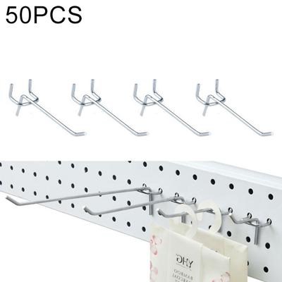 50 stuks supermarkt kleding Shop Pegboard Slat Wall haak plank gat plaat gat Pitch: 2 5 cm lengte: 10 cm draaddiameter: 3.3 mm