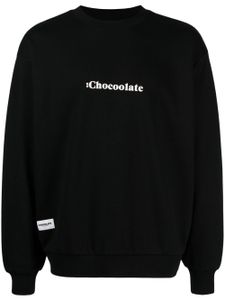 CHOCOOLATE sweat en coton à logo imprimé - Noir