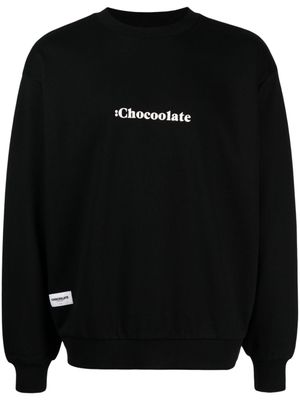CHOCOOLATE sweat en coton à logo imprimé - Noir