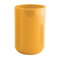 MSV Badkamer drinkbeker Porto - PS kunststof - saffraan geel - 7 x 10 cm - Tandenborstelhouders - thumbnail