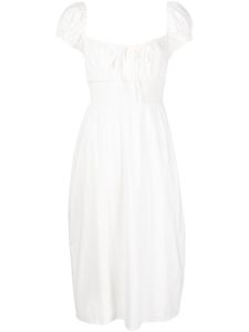 Reformation robe nouée Arinella à coupe mi-longue - Blanc