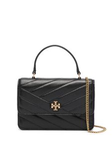 Tory Burch mini sac porté épaule Kira Chevron Chain - Noir