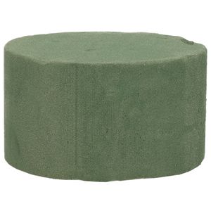 Rond groen steekschuim/oase blok nat 10 x 6 cm