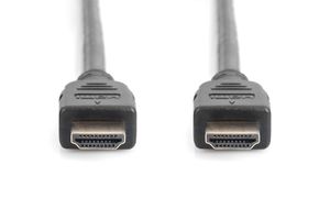 Digitus AK-330124-030-S HDMI-kabel HDMI Aansluitkabel HDMI-A-stekker, HDMI-A-stekker 3.00 m Zwart Vergulde steekcontacten, Ultra HD-HDMI met ethernet, High