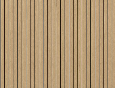 Verticale houten latten woonkamer behang
