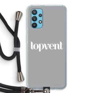 Topvent Grijs Wit: Samsung Galaxy A32 4G Transparant Hoesje met koord