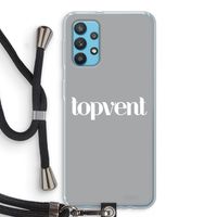 Topvent Grijs Wit: Samsung Galaxy A32 4G Transparant Hoesje met koord