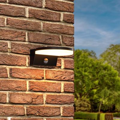 Derby - LED Wandlamp met sensor - 15 Watt 1500 Lumen - Bewegingssensor en schemerschakelaar - 3000K warm wit licht - zwart